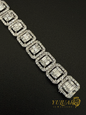 Baguette Natural Diamond Link Bracelet 3.03 Carats
