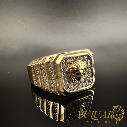 14K Men's Ring CZ