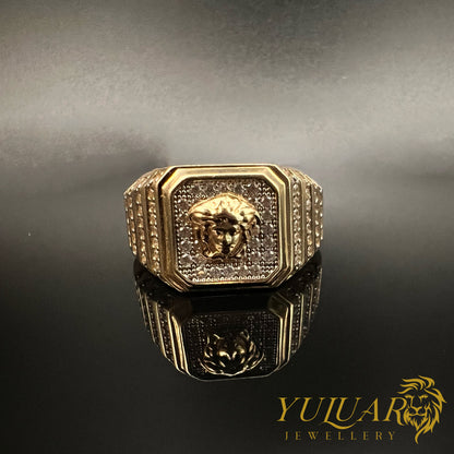 14K Men's Ring CZ