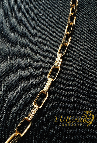 14K Diamond-Cut Chunky Paperclip