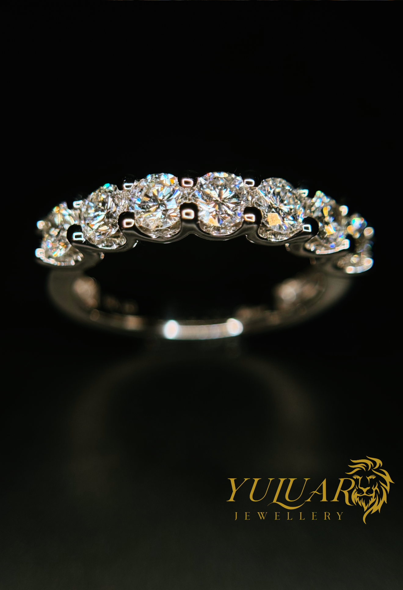 1.26 CT TW ROUND BRILLIANT CERTIFIED LAB-GROWN DIAMOND WEDDING BAND RING IN 14K WHITE GOLD (G-H/VS)