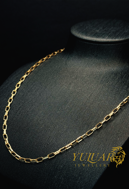 14K Diamond-Cut Chunky Paperclip