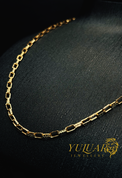 14K Diamond-Cut Chunky Paperclip