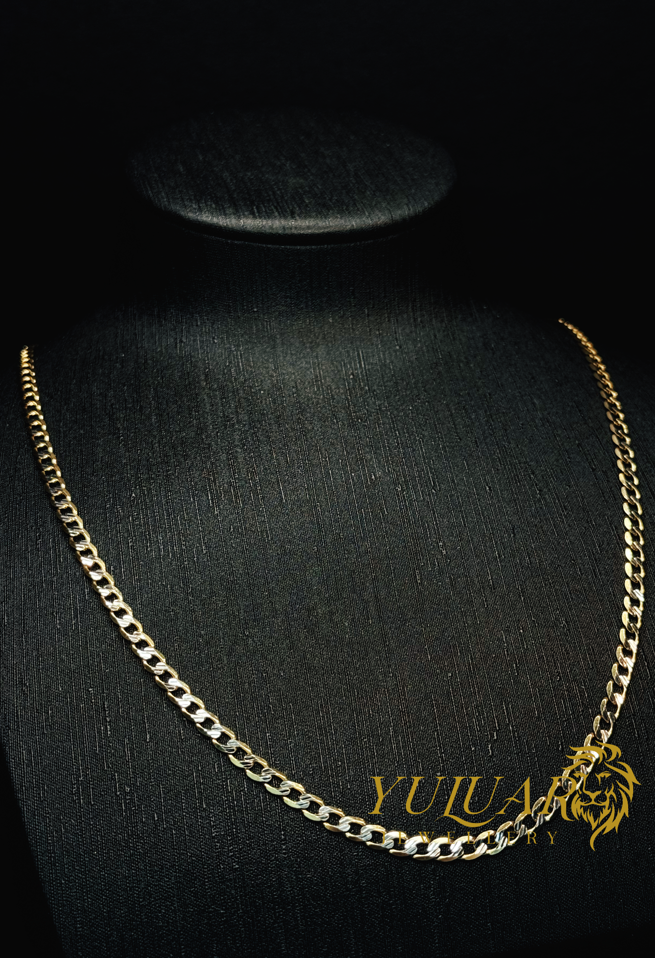 14K Two Tone Cuban-Curb