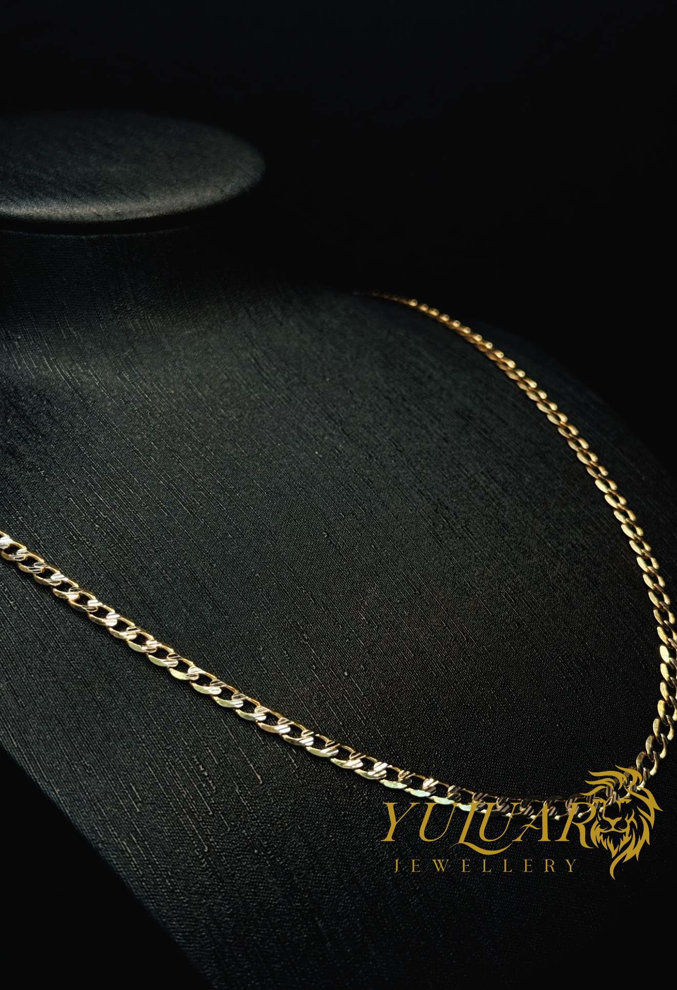 14K Two Tone Cuban-Curb