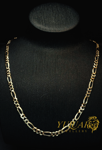 14K SOLID FIGARO LINK CHAIN 5.5MM