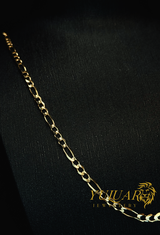 14K SOLID FIGARO CHAIN 4MM