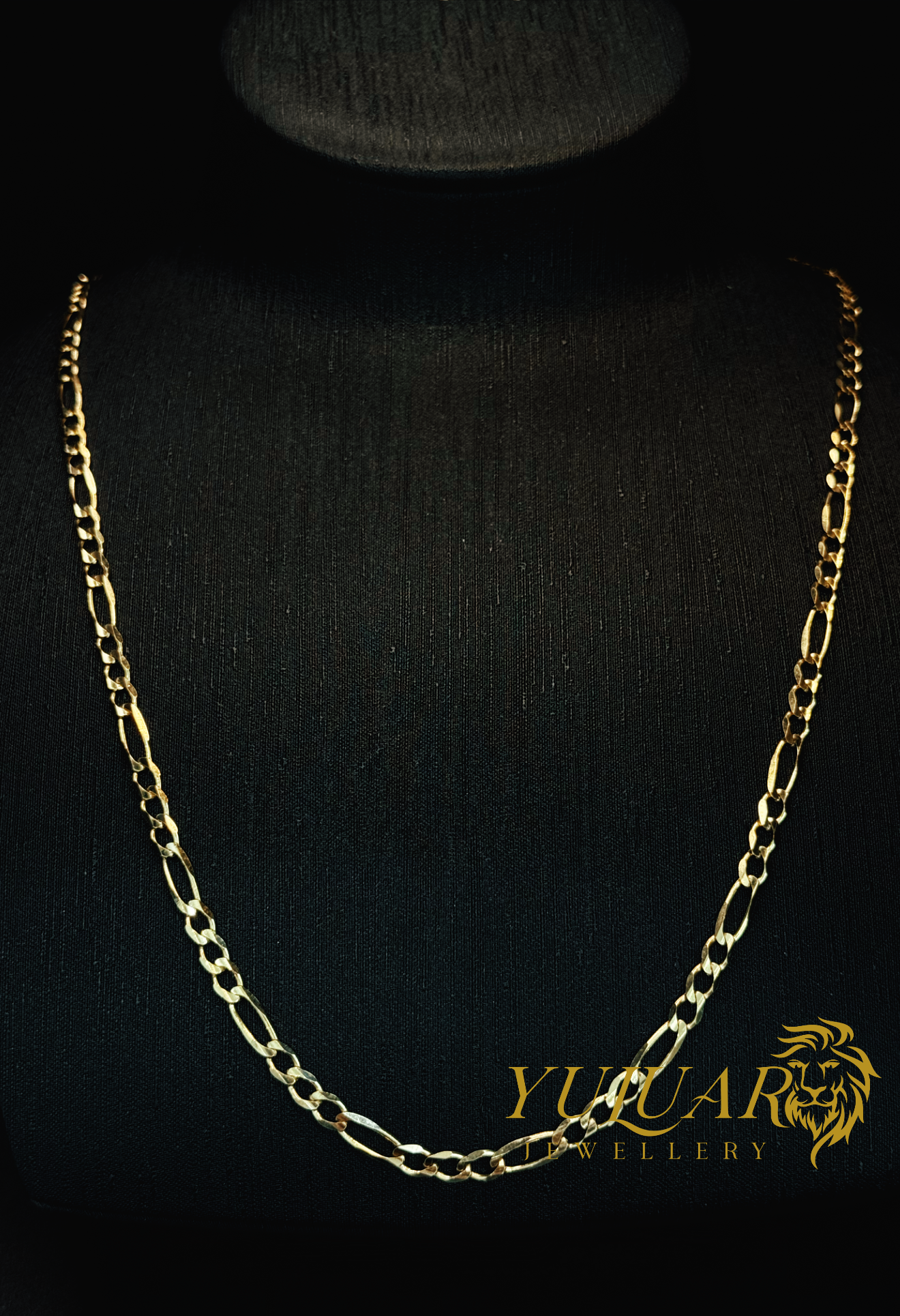 14K SOLID FIGARO CHAIN 4MM