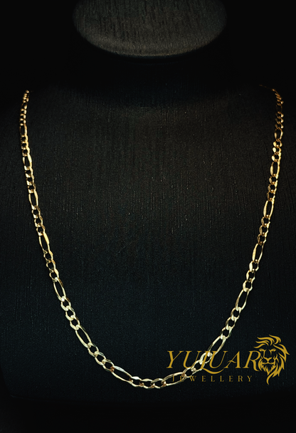 14K SOLID FIGARO CHAIN 4MM