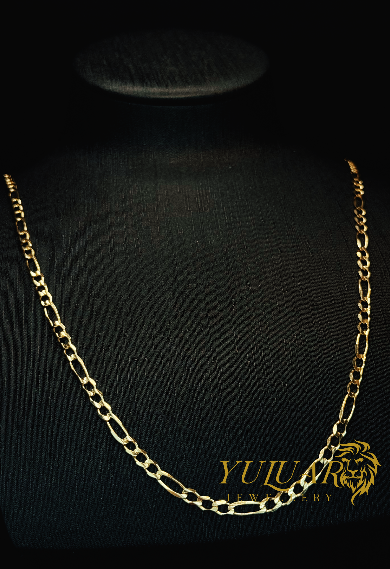 14K SOLID FIGARO CHAIN 4MM