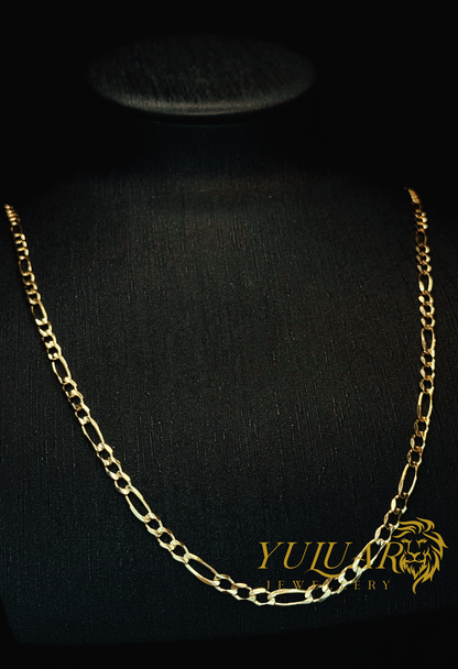 14K SOLID FIGARO CHAIN 4MM