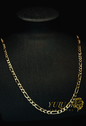 14K SOLID FIGARO CHAIN 4MM