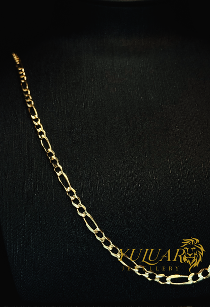 14K SOLID FIGARO CHAIN 4MM