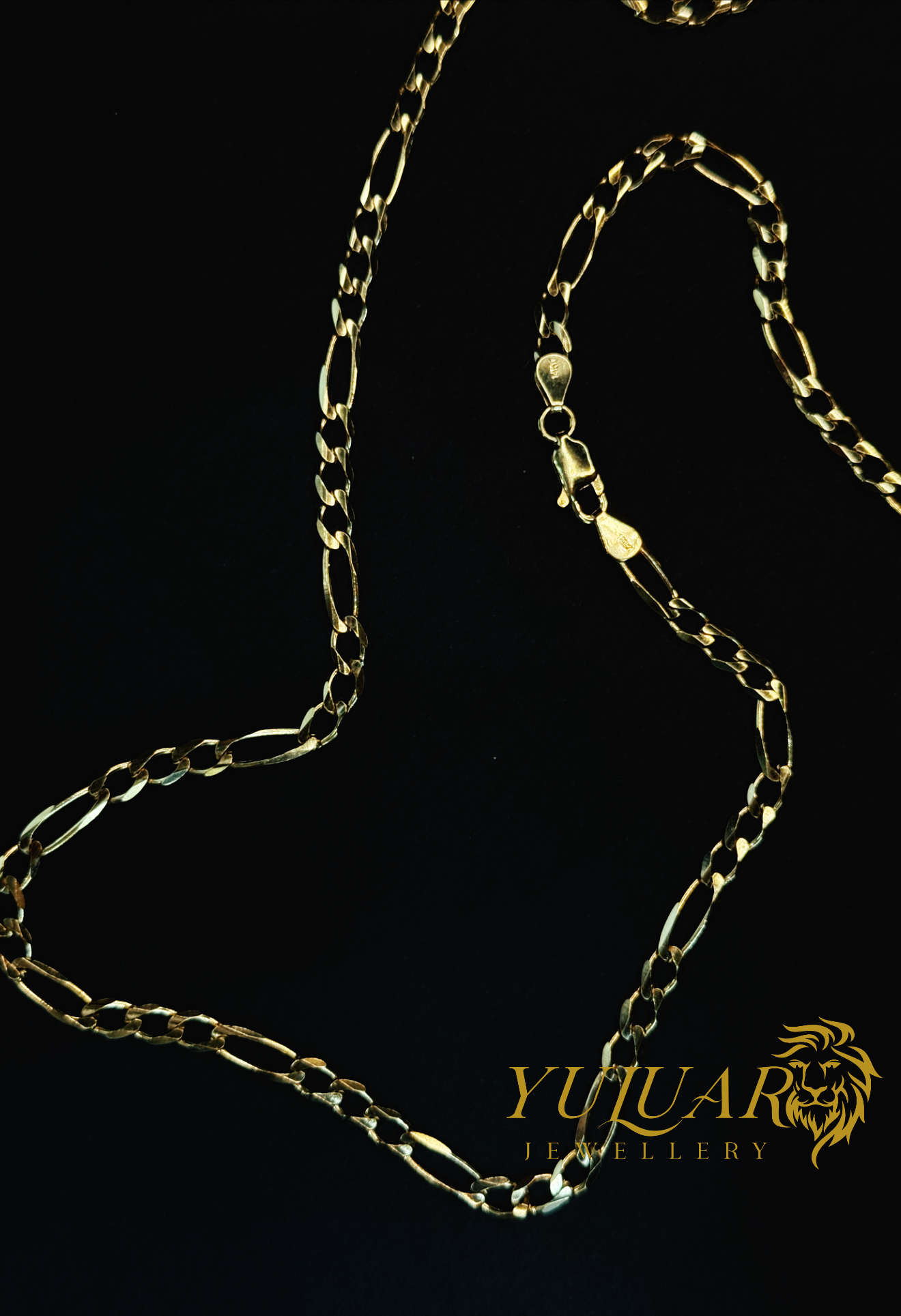 14K SOLID FIGARO CHAIN 4MM