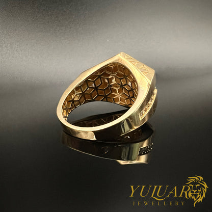 14K Men's Ring featured with CZ