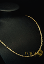 14K SOLID ROPE FIGARO CHAIN