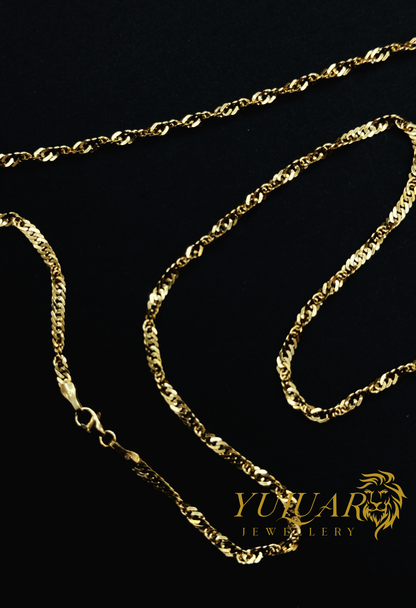 10K Sparkle Rope Chain 2.5MM