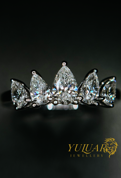 1.01 CT TW PEARL BRILLIANT CERTIFIED LAB-GROWN DIAMOND WEDDING BAND RING IN 14K WHITE GOLD (G-H/VS)