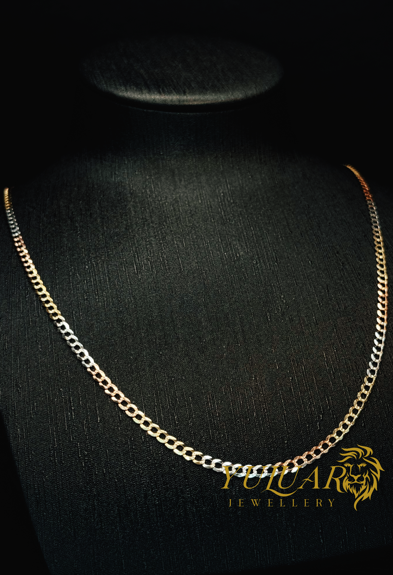 14K CURB DIAMOND CUT CHAIN 3MM
