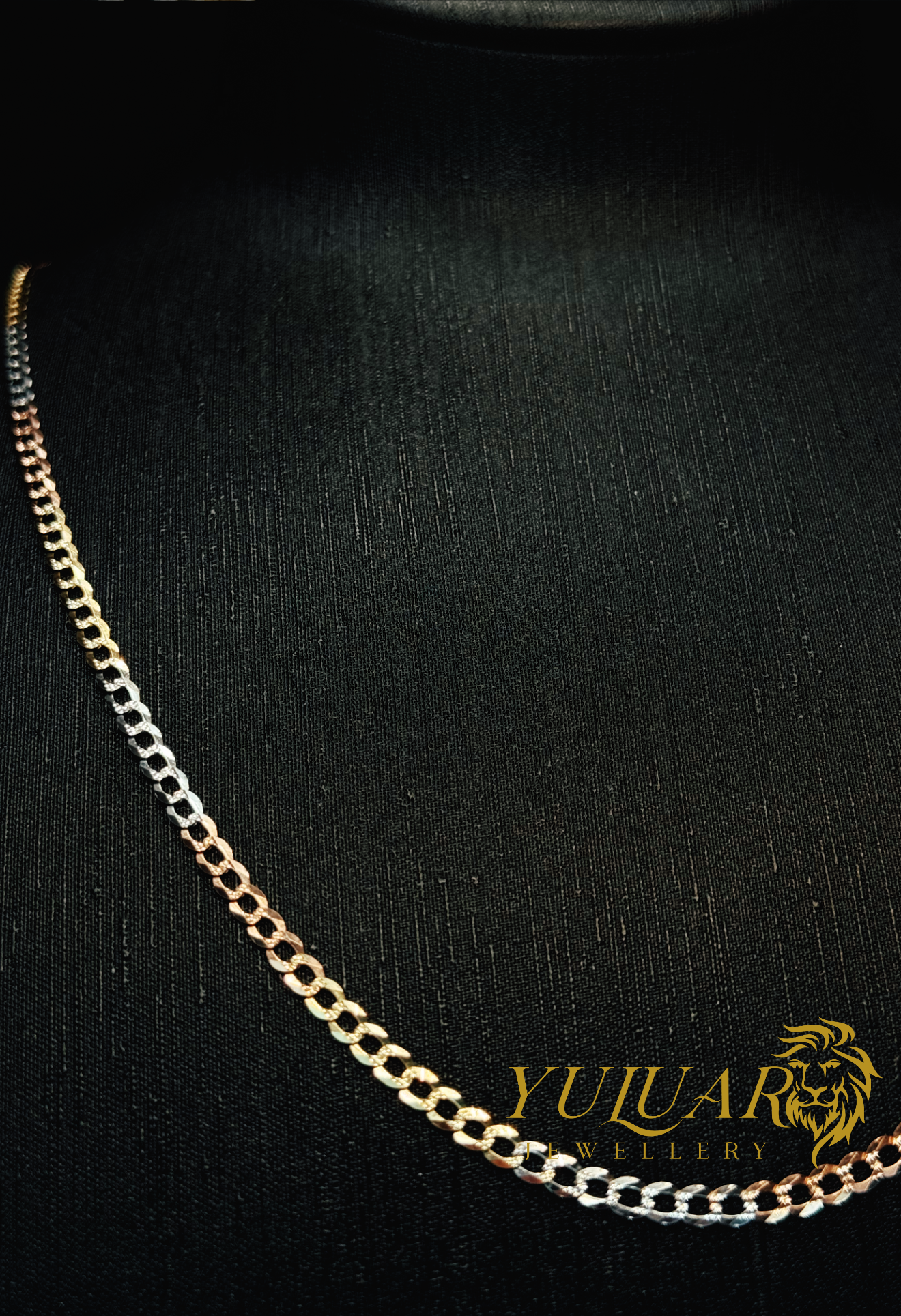 14K CURB DIAMOND CUT CHAIN 3MM