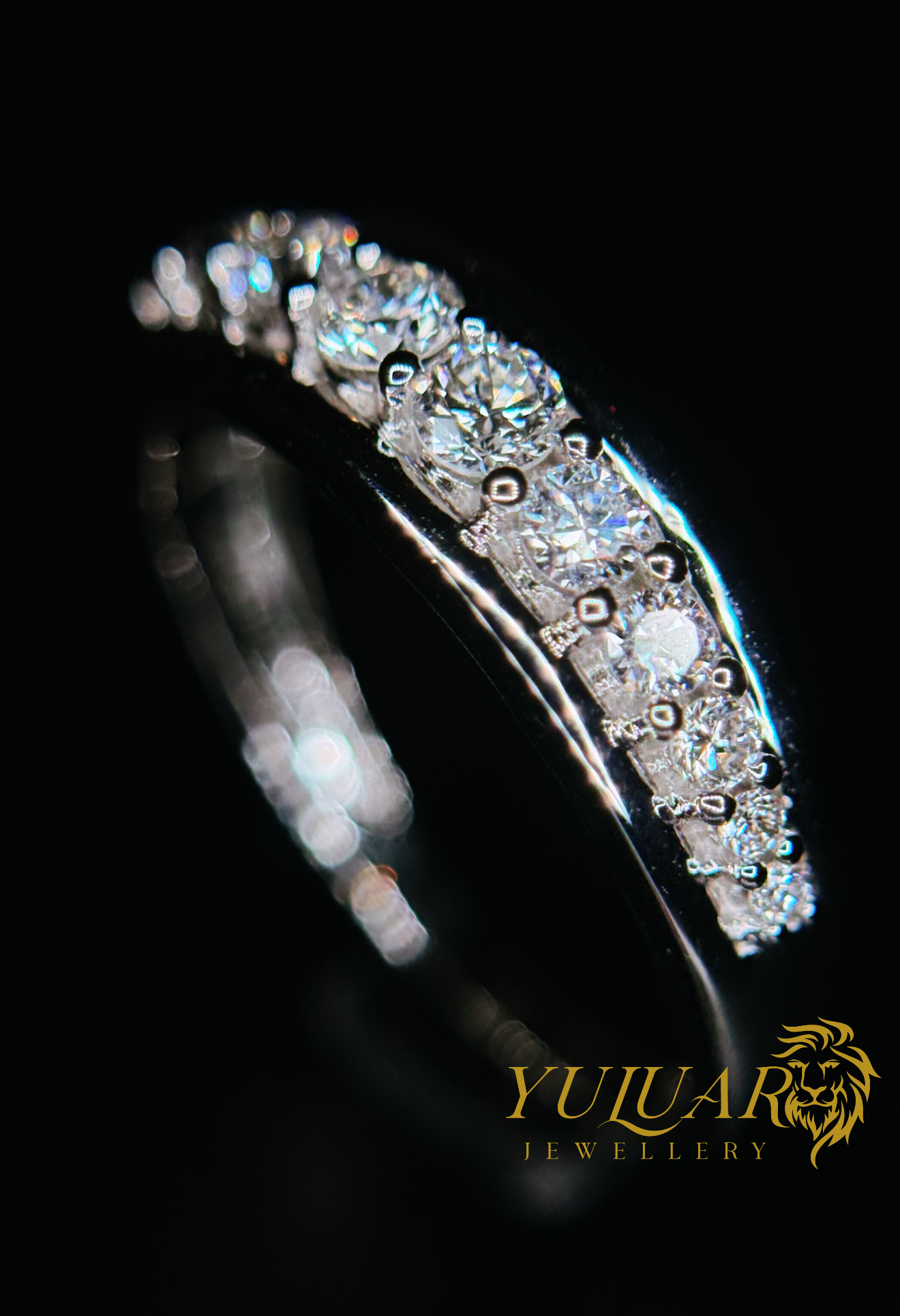 .50 CT TW ROUND BRILLIANT CERTIFIED LAB-GROWN DIAMOND WEDDING BAND RING IN 14K WHITE GOLD (H/VS)