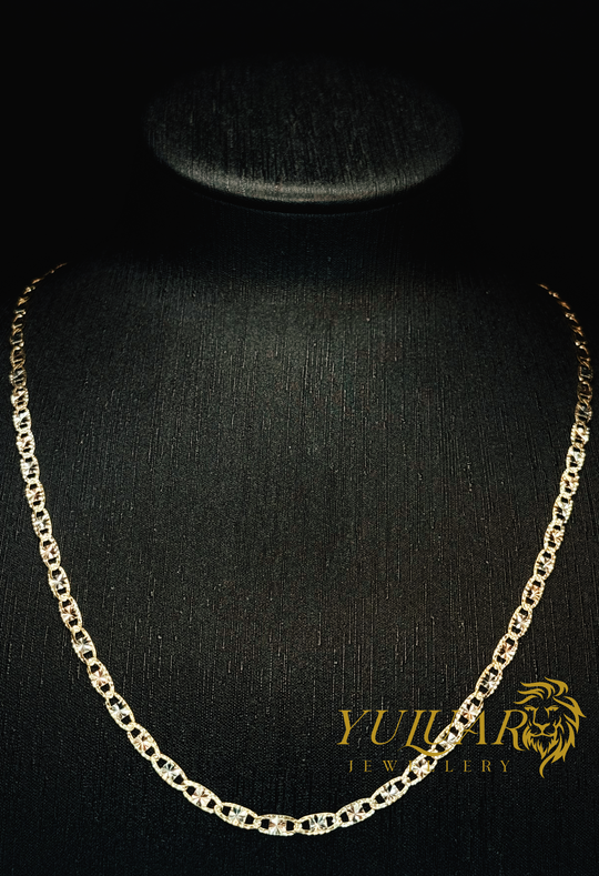 14K VALENTINO TRI-COLOR CHAIN