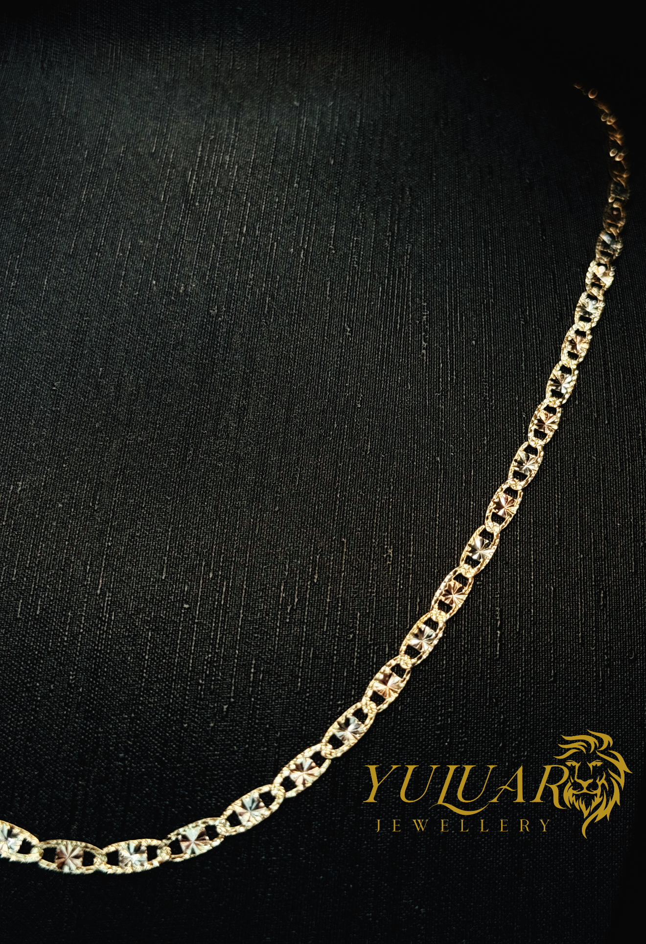 14K VALENTINO TRI-COLOR CHAIN