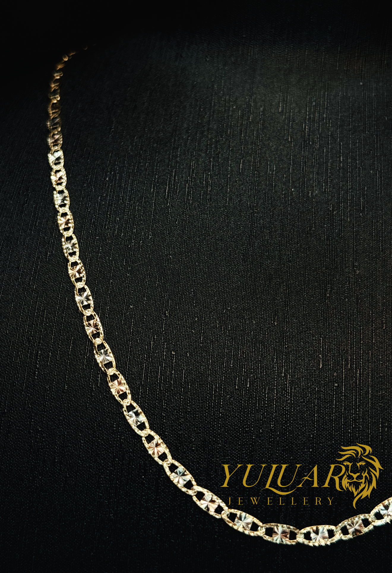 14K VALENTINO TRI-COLOR CHAIN