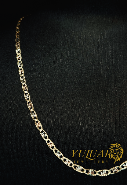 14K VALENTINO TRI-COLOR CHAIN