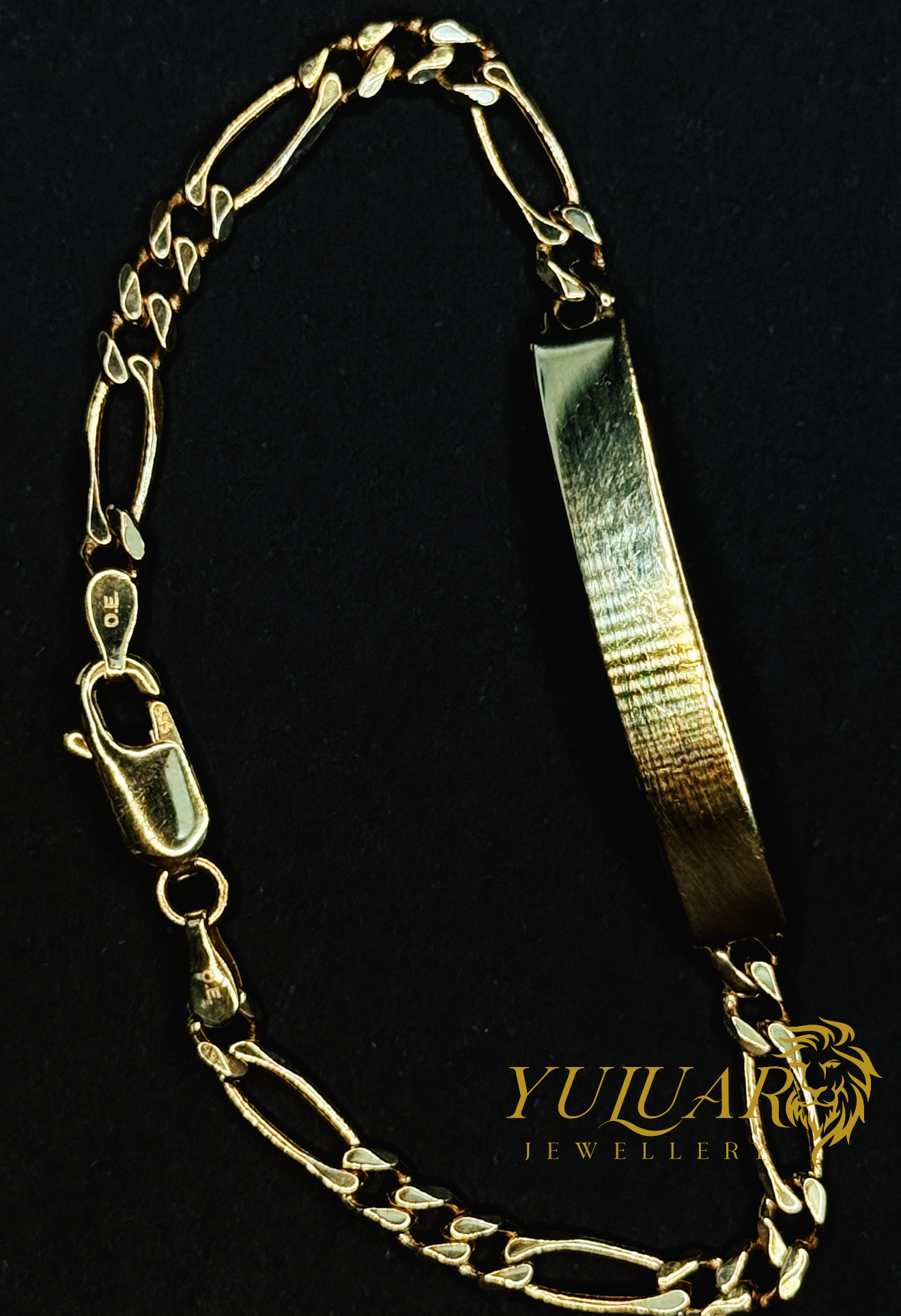 14K BABY FIGARO ID BRACELET