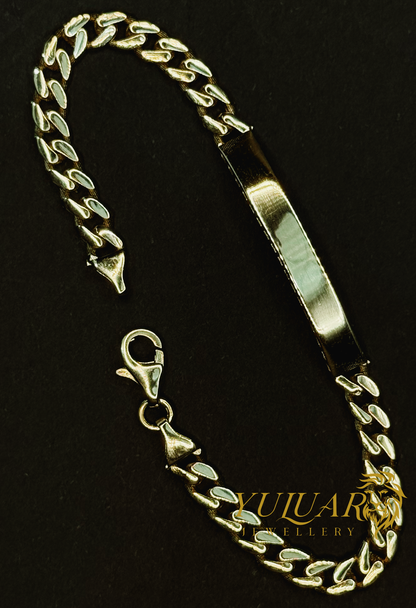 14K BABY CUBAN ID BRACELET