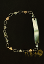 14K BABY TRI-COLOR HEART ID BRACELET
