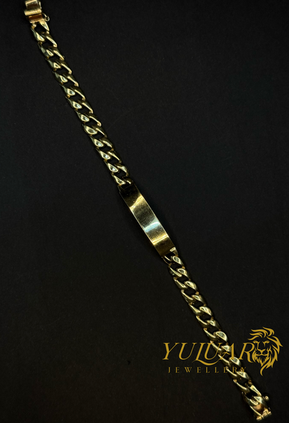 14K BABY CUBAN ID BRACELET