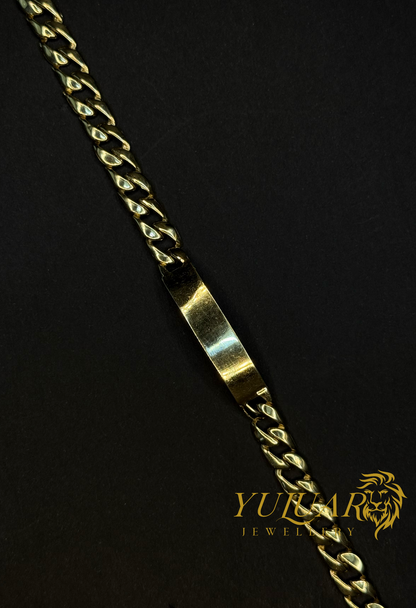 14K BABY CUBAN ID BRACELET