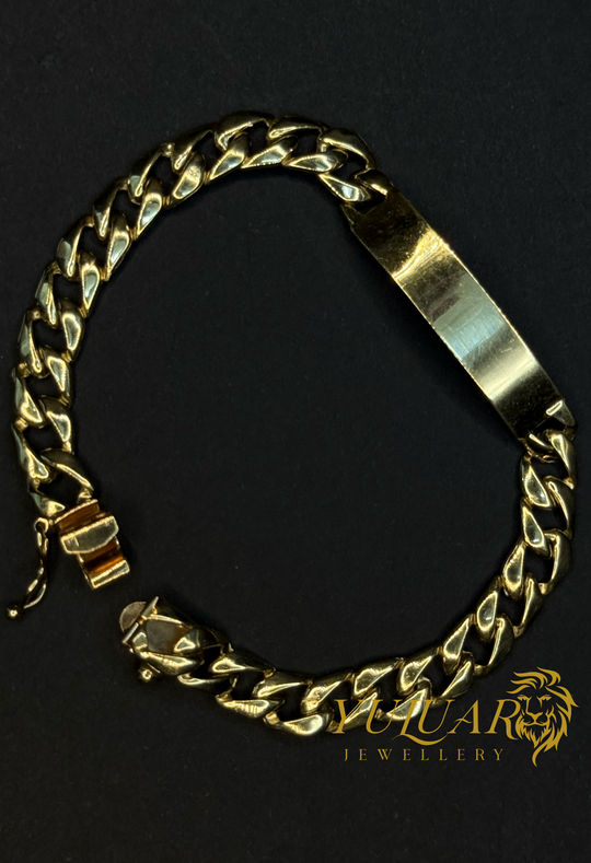 14K BABY CUBAN ID BRACELET