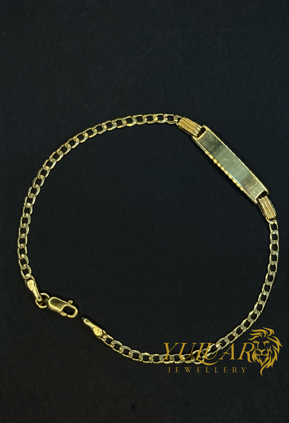 10K BABY CUBAN ID BRACELET