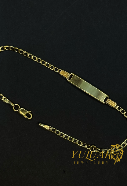 10K BABY CUBAN ID BRACELET