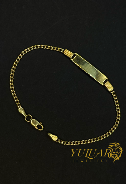 10K BABY CUBAN ID BRACELET
