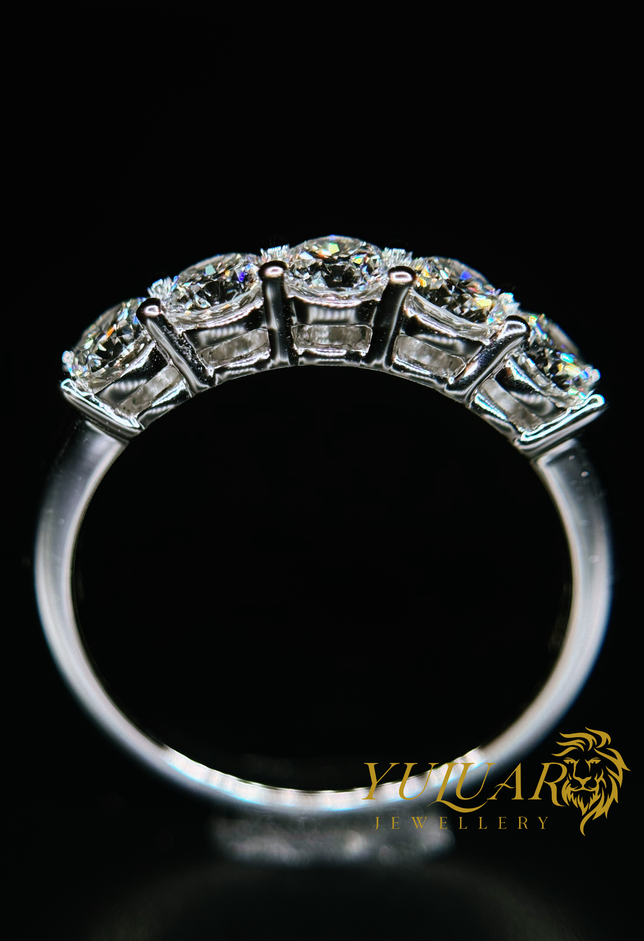 1.0 CT TW ROUND BRILLIANT CERTIFIED LAB-GROWN DIAMOND WEDDING BAND RING IN 14K WHITE GOLD (H/VS)