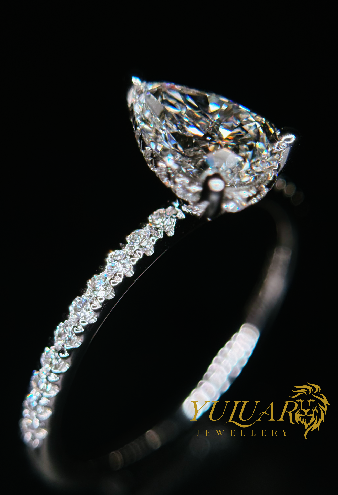 1.28 CT TW PEARL BRILLIANT CERTIFIED LAB-GROWN DIAMOND ENGAGEMENT RING IN 14K WHITE GOLD (H/VS)