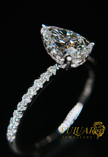 1.28 CT TW PEARL BRILLIANT CERTIFIED LAB-GROWN DIAMOND ENGAGEMENT RING IN 14K WHITE GOLD (H/VS)