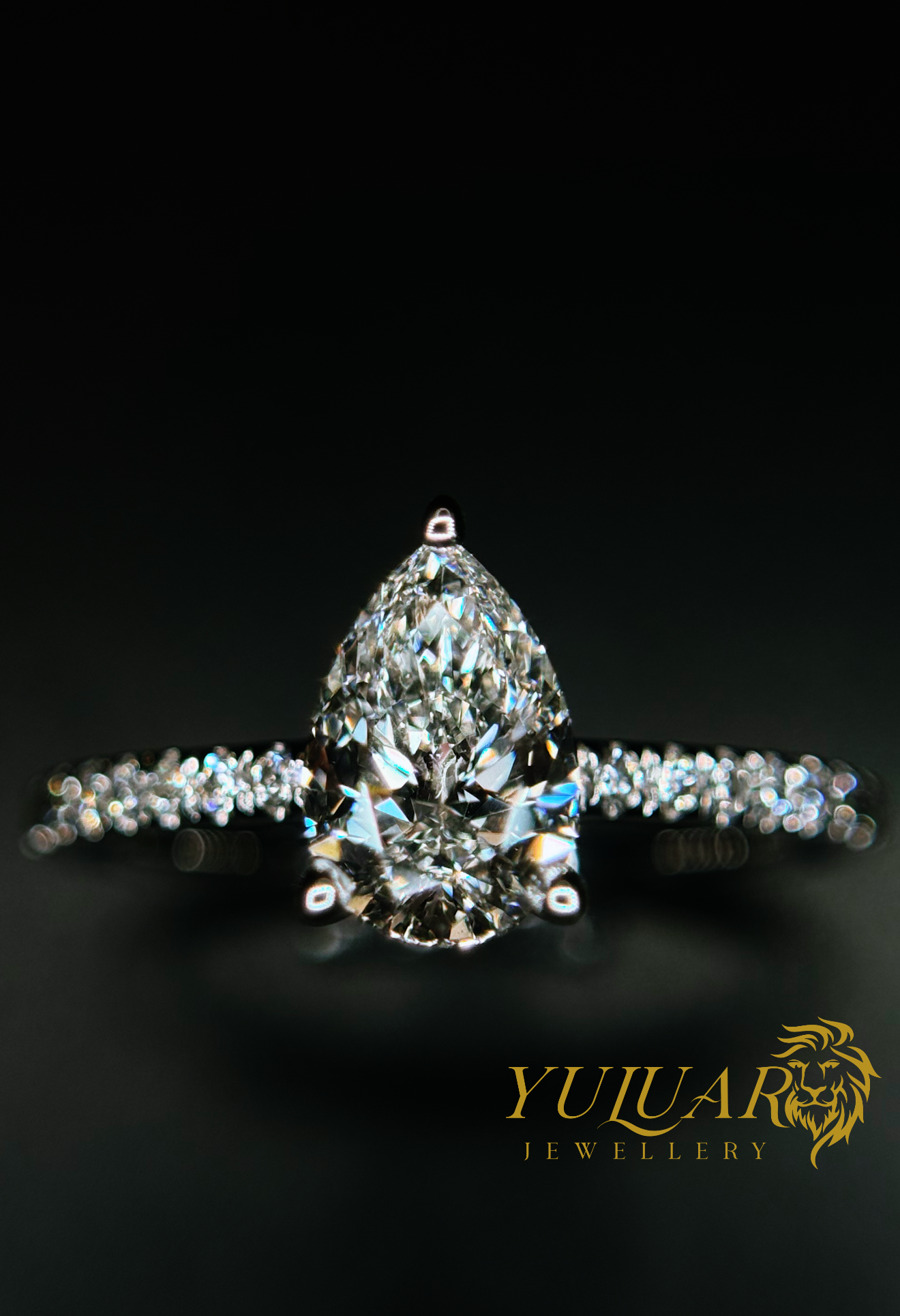 1.28 CT TW PEARL BRILLIANT CERTIFIED LAB-GROWN DIAMOND ENGAGEMENT RING IN 14K WHITE GOLD (H/VS)