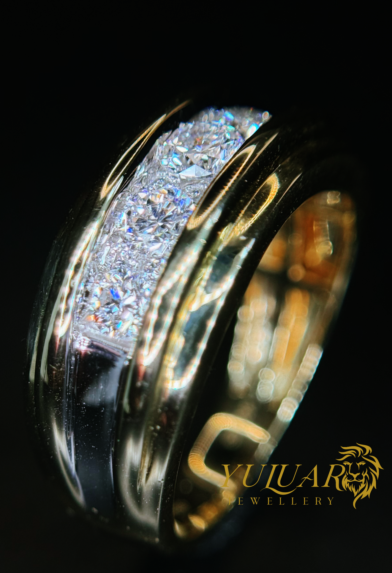 1.19 CT TW ROUND BRILLIANT CERTIFIED LAB-GROWN DIAMOND MEN'S WEDDING BAND RING IN 14K YELLOW GOLD (G-H/VS)