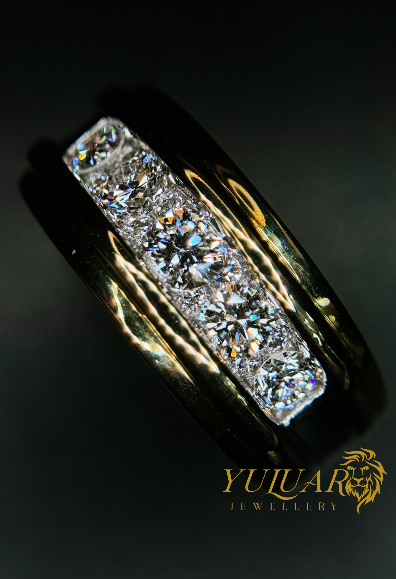 1.19 CT TW ROUND BRILLIANT CERTIFIED LAB-GROWN DIAMOND MEN'S WEDDING BAND RING IN 14K YELLOW GOLD (G-H/VS)