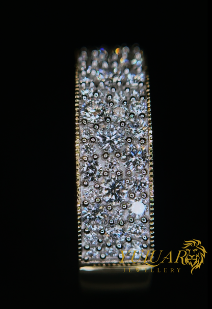 1.00 CT TW ROUND BRILLIANT CERTIFIED LAB-GROWN DIAMOND MEN'S WEDDING BAND IN 14K YELLOW GOLD (H/VS)